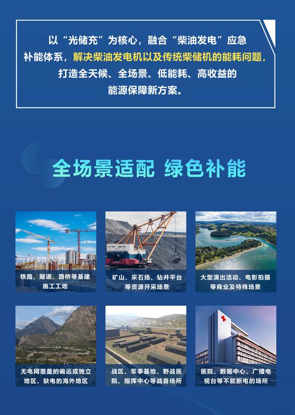 綠色能源升級(jí)整體解決方案，光柴儲(chǔ)一體化設(shè)備震撼發(fā)布！能源升級(jí)不斷電，綠色施工向未來!(圖2)