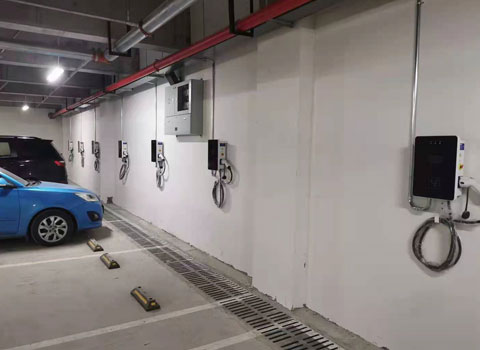 重慶7kw立柱壁掛式交流充電樁重慶萬州區恒產項目案例(圖1)